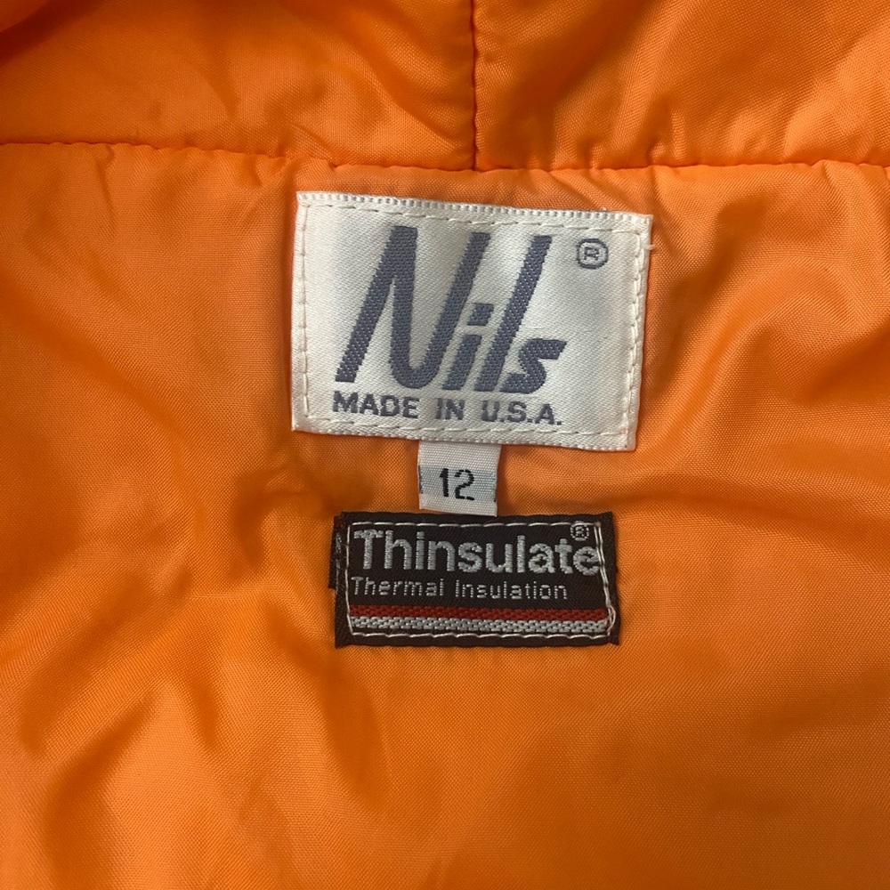NILS Vtg Cream Sickle Orange Snowsuit - Picture 6 of 12